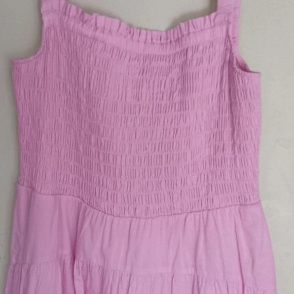 Elegant Pink Smocked Dress - Picture 2 of 6